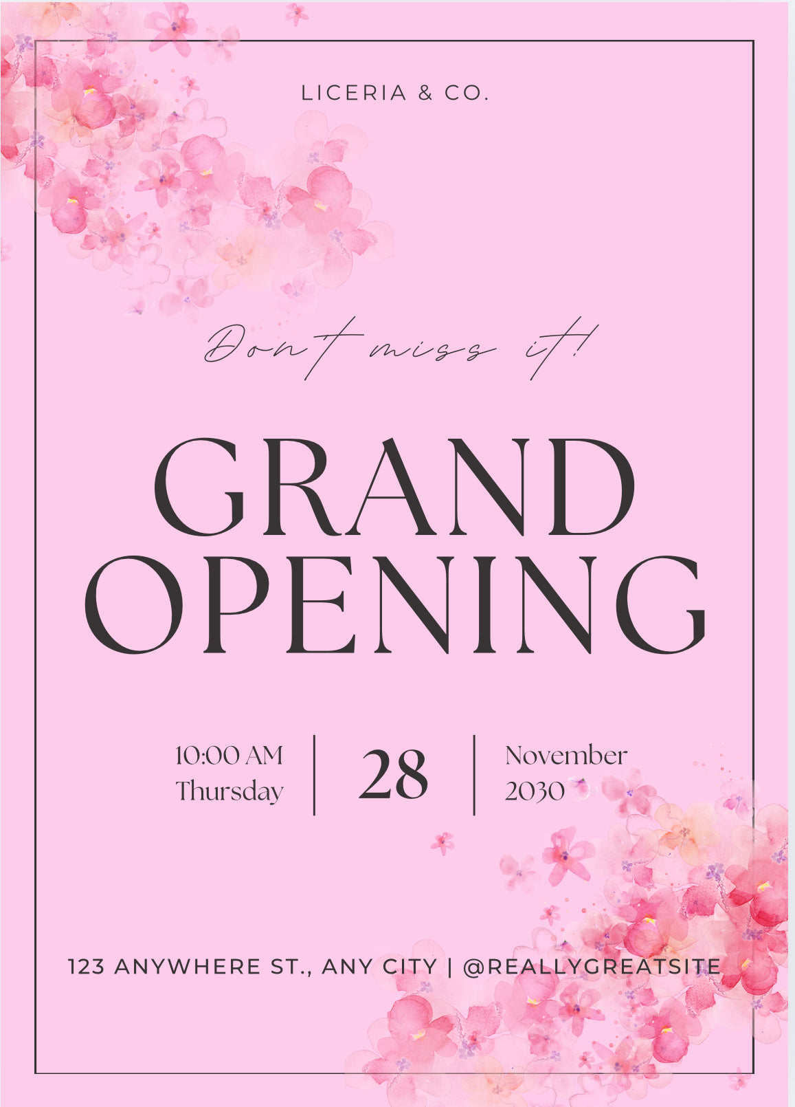 Baby Pink Event Invitation