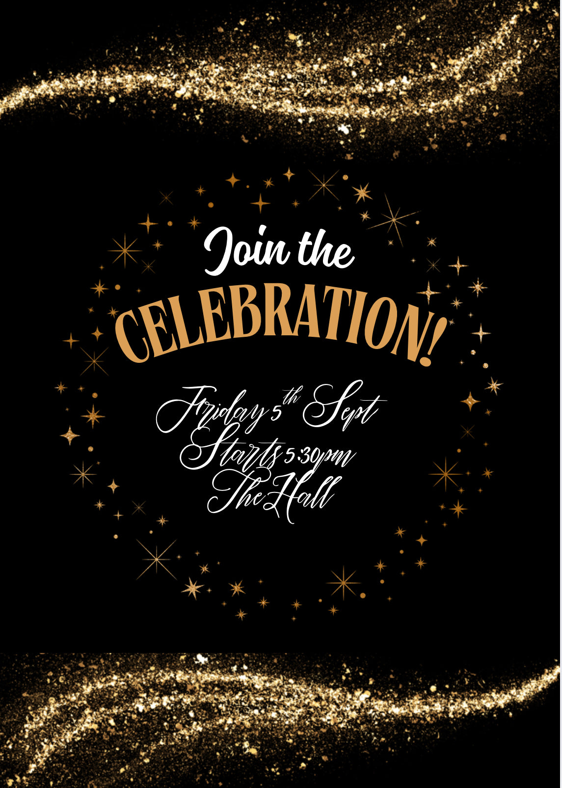 Black and Gold Event Invitation